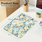 Luminzo Plastic Cute Clipboard Low-Profile Metal Clip, A4 Letter Size 9 x 12.5 - Image 2