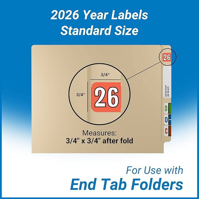 2026 Year Stickers, Doctor Stuff 2026 Chart Stickers, Coral/Black Color Coded - Image 3