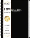 2026-2029 Monthly Planner/Calendar - 3 Year Monthly Planner 2026-2029, July 2026 - June 2029, 6.4" x 8.5", 36 Months Planner with Tabs, 30 Notes Pages, Double-Side Pocket, Holidays, Julian Dates
