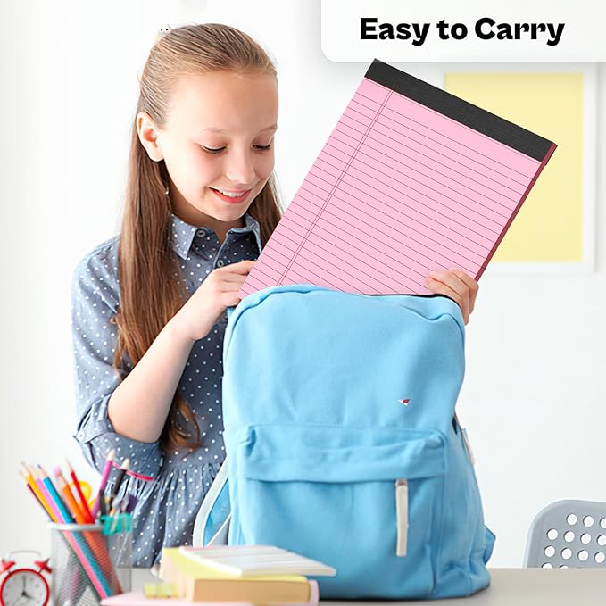 2 Pcs Legal Pads 8.5 x 11 Pink Note Pads 8.5 x 11 Notepad 8.5 x 11 Micro - Image 6