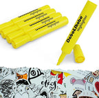 Dabo&Shobo Highlighters 108 Pack, Tank Style Yellow Highlighters, Chisel Tip - Image 6