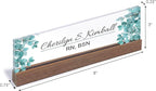 ARTBLOX | Office Personalized Name Plate Leaf V4 Design On Clear Acrylic Glass - Image 3