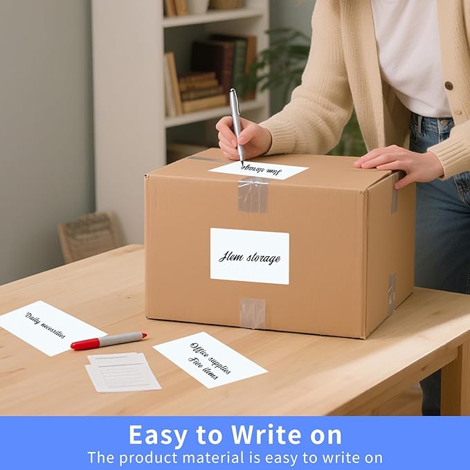 250pcs 3.5 x 2.25 Inch Blank Name Tag Stickers - Image 2