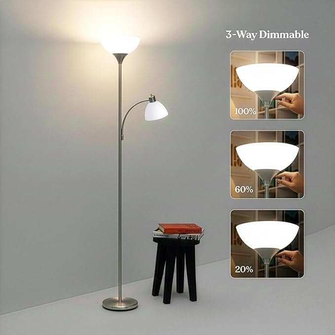 Brightech Sky Dome Plus LED Floor lamp, Torchiere Super Bright Floor Lamp - Image 5