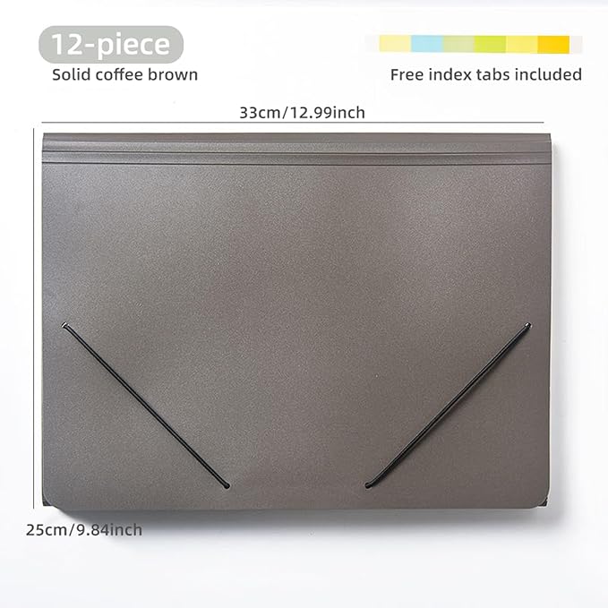 Expanding File Folder with Tabs, 13 Pockets File Organizer Accordion File - Image 2