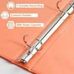 CIXILDTS 1-Inch Round Ring Binders, Standard 3 Ring Binder Fit Letter Size Paper - Image 4