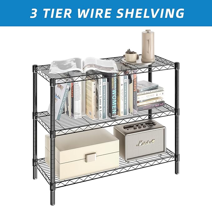 Guan River 3-Shelf Adjustable Metal Shelf Wire Shelving Unit Storage Rack - Image 6