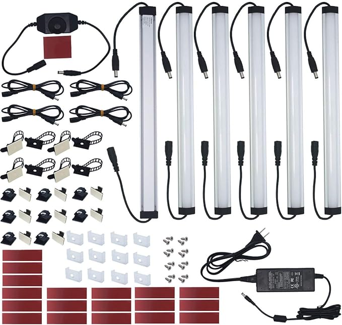 Litever Kitchen Under Cabinet LED Lighting Kit Plug-in, Super Bright, Daylight by Litever