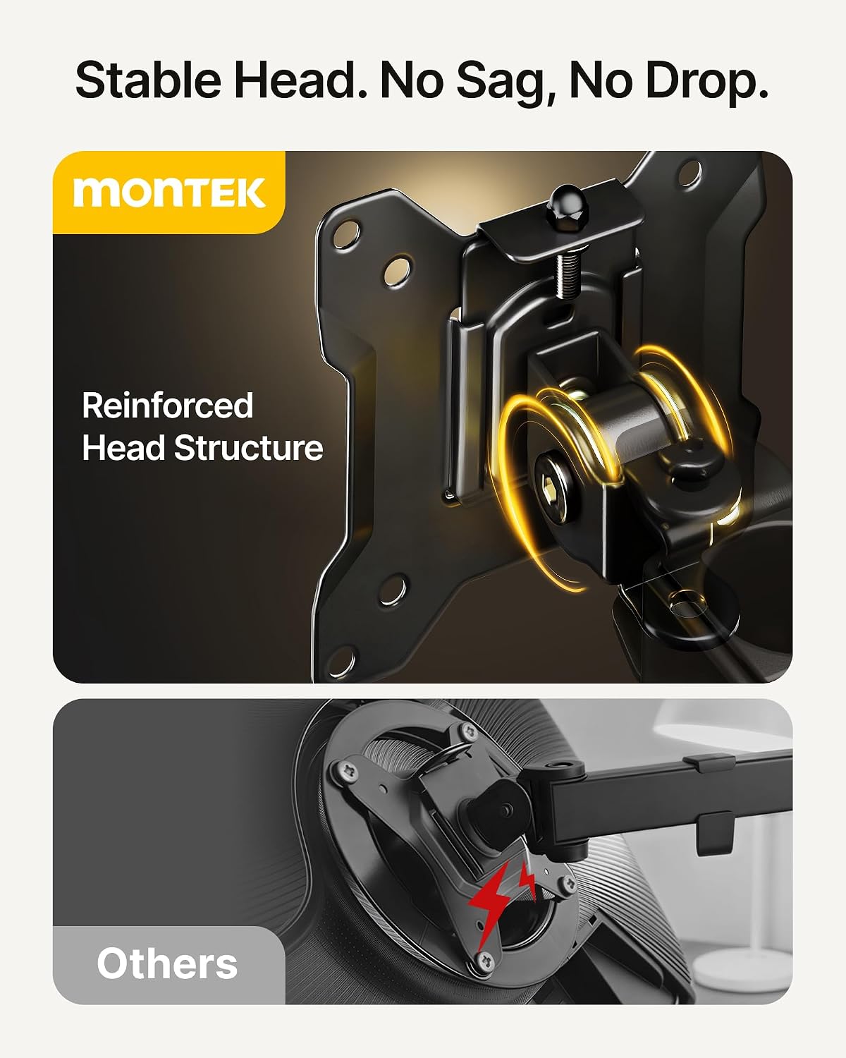 monTEK Triple Monitor Stand for 17-32" Screens, 22 lbs Each