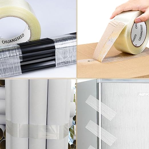 CHUANGSEED 3Pack Mono Filament Strapping Tape 6.2mil x 2Inch x 60yds Commodity - Image 8