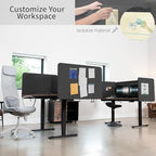 VIVO Clamp-on 24 x 24 inch Privacy Panel, Sound Absorbing Cubicle Desk Divider - Image 6