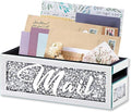 Crushed Diamond Mail Organizer, Crystal Mail Organizer Countertop, Mirror by WALTSOM