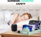 Charging Station for Multiple Devices, Zobirez 10-Port USB C Fast Charger - Image 4