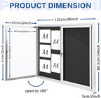 SWANCROWN Weather Resistant Enclosed Bulletin Board Felt Displays Boards Wall - Image 2