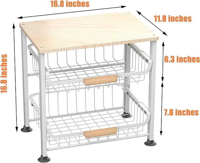 NiuYichee 3-Layer Kitchen Fruit Storage Basket Snack Rack, countertop Storage - Image 4