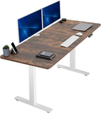 VIVO Electric 71 x 30 in Rustic Standing Desk, Memory Height Adjustment by VIVO