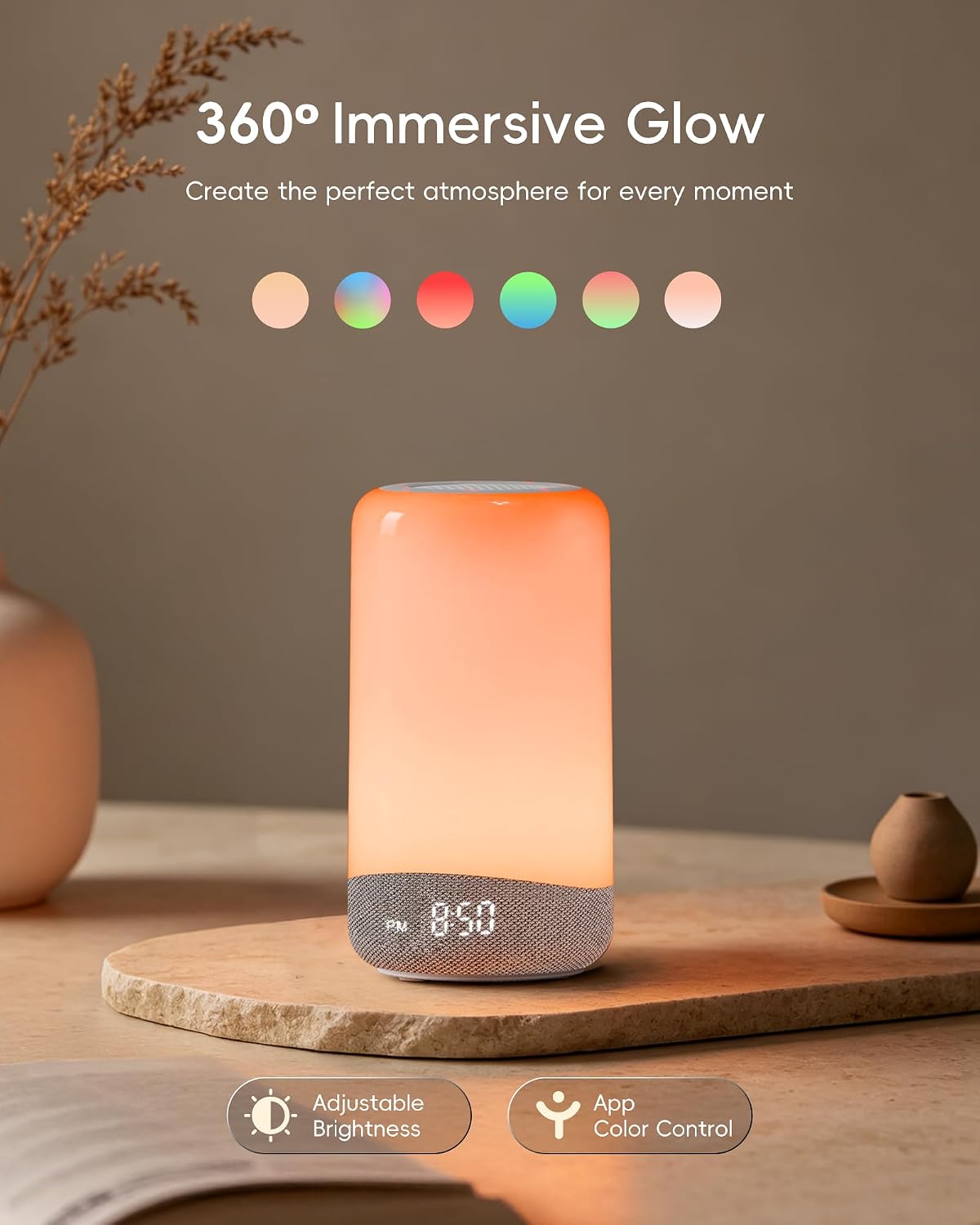 ecozy 3 in 1 sunrise alarm clock white, view 10