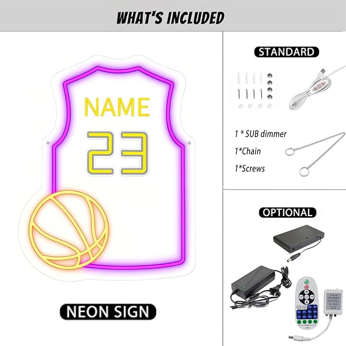 Custom Basketball Jersey Neon Signs - Image 6
