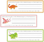 30 Name Tags Labels -Dinosaur Love Theme Self Adhesive Name Plates, Desk Label by YKYENR