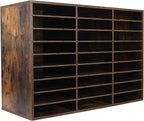 TQVAI Wood Literature Organizer, 27 Slots Hold 13500 Sheets A4 Papers, Wooden by TQVAI