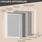 Magula Enclosed Bulletin Board Tamper-Proof Dispaly Case, Aluminium Frame - Image 4