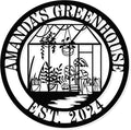 Personalized Garden Greenhouse Metal Name Sign, Customized Metal Sign, Custom by HYTSIGN