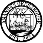 Personalized Garden Greenhouse Metal Name Sign, Customized Metal Sign, Custom by HYTSIGN