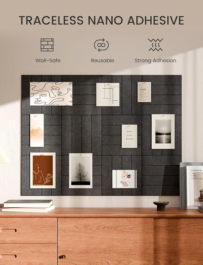 Bumusty Large Cork Board Alternative-47 x35 Felt Bulletin Board Tiles, - Image 5
