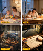 guardking adjustable led desk lamp for home office on a desk or shelf