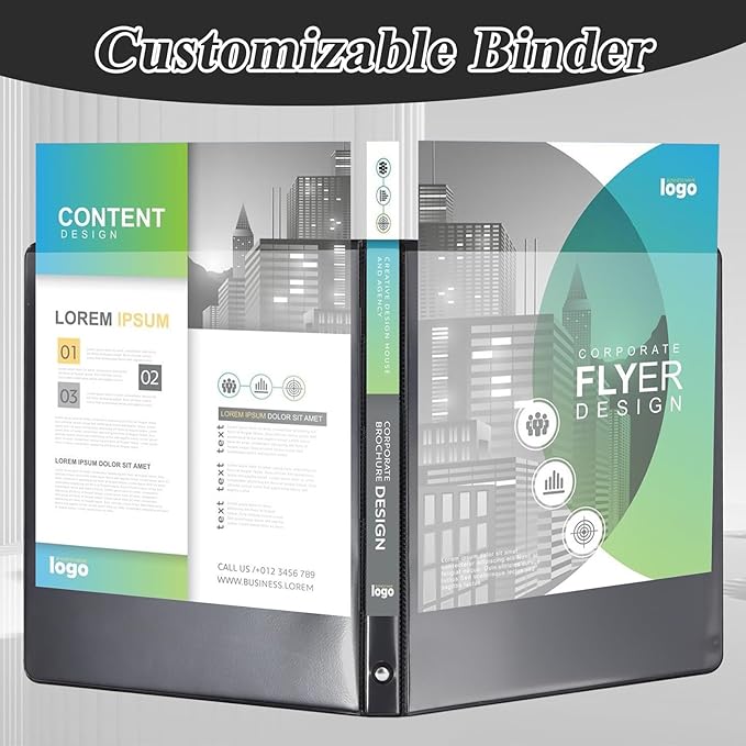 CIXILDTS 1-inch Round Ring Binder, Standard 3 Ring Binder Fit Letter Size Paper - Image 6