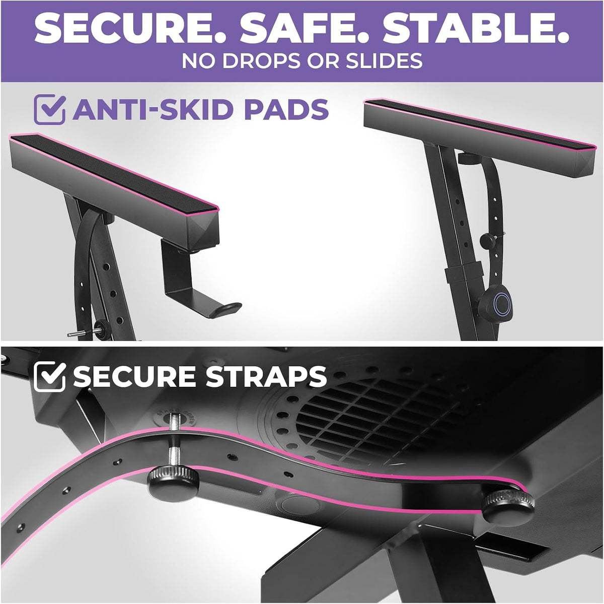 Liquid Stands Keyboard Stand w/ Wheels - Black Z Style Adjustable & Porta...