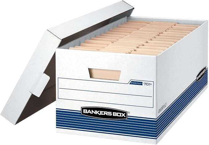 Bankers Box 20 Pack STOR/FILE Medium-Duty File Storage Boxes, Lift-Off Lid by BankersBox