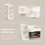 hblife desk organizer with pen pencil holder for showing dimensions