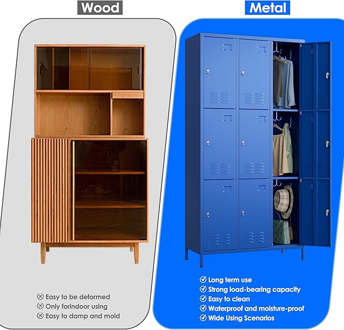 SUPEER 9 Doors Metal Locker for Employees - Image 6