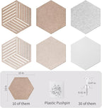 15'' Large Hexagon Cork-Bulletin Board Tiles Adhesive Frameless 10 Pack 15 x 13 - Image 6