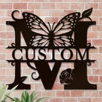 Personalized Custom Letter Name metal Signs, Custom Black Letter Monogram Wall - Image 4