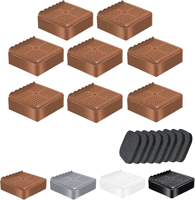 shouwuhho Furniture Risers, 8 Pack Bed Risers by EnjoyLifeEnjoyHappiness