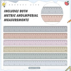 ForraFun 120 Pcs 12 Inch Plastic Ruler Bulk Colorful Transparent Ruler - Image 2