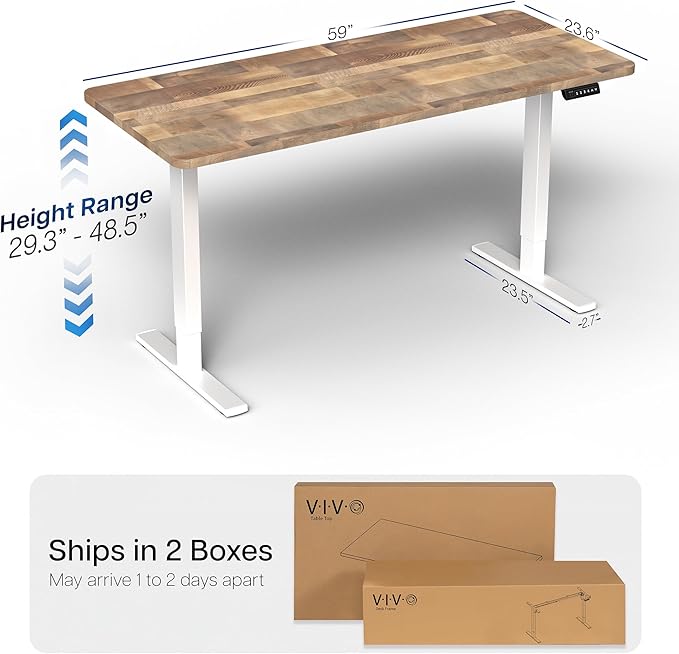VIVO Electric 60 x 24 in Standing Desk, Memory Height Adjustment, 1B Series - Image 4