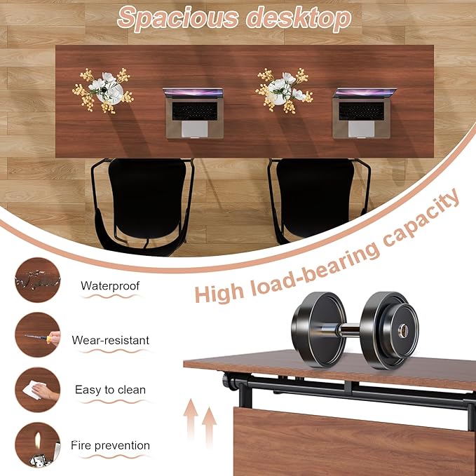 Conference Table Flip Top Mobile Conference Room Tables, Folding Conference - Image 6
