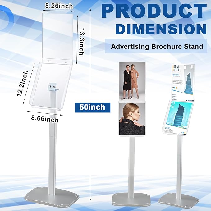 Thyle Acrylic Advertising Brochure Sign Holder Stand Displays 8.5x11 Inch - Image 4