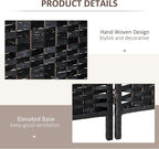 HOMCOM Room Divider, 6 Panel Folding Privacy Screen, 6FT Tall Portable Wicker - Image 5