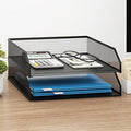 Natwind 2-Tier Stackable Paper Tray, Metal Mesh Desktop Organizer, A4 Paper by Natwind
