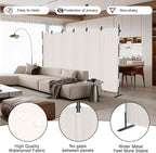 Kecreque 6 Panel Room Divider, 6ft Folding Screen Portable Wall Partition Room - Image 2