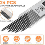 Nicpro 24 Pieces Carpenter Pencil Lead Refills 2.8mm, Break Resistant Leads - Image 3