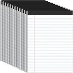 12 Pack White Legal Pads 8.5 x 11 College Ruled, 30 Sheets Per Note Pads 8.5 x by Aidunmis