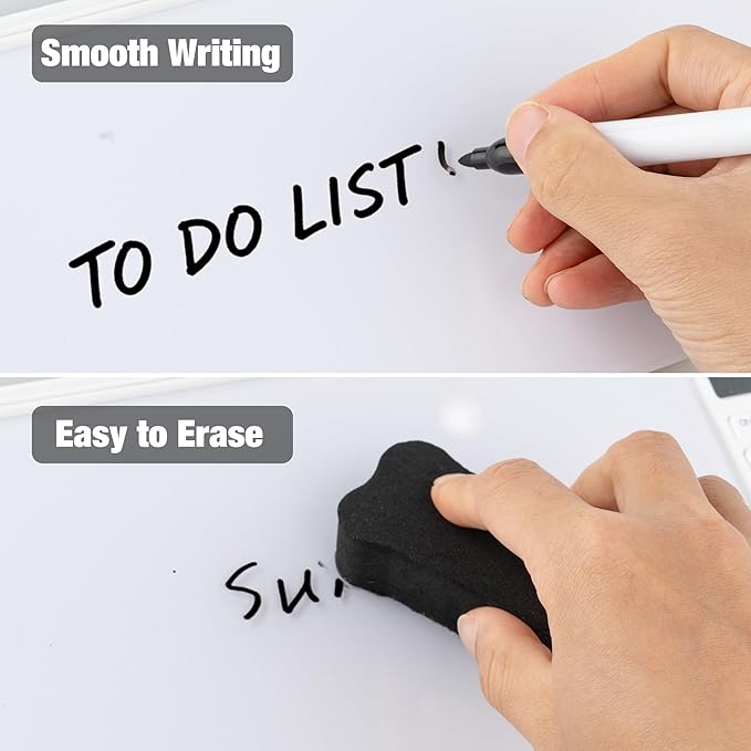 Small Glass Desktop Whiteboard 11.8×7”, Dry Erase Note Memo Board, Desk - Image 5