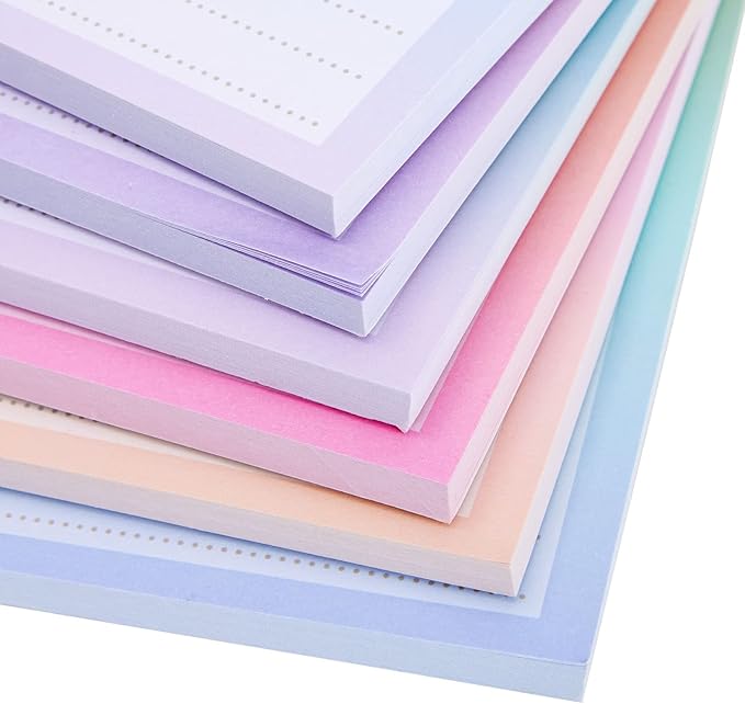 6 Pack Magnetic Notepads for Refrigerator, To Do Lists, 3.5x9 inch Pastel - Image 5