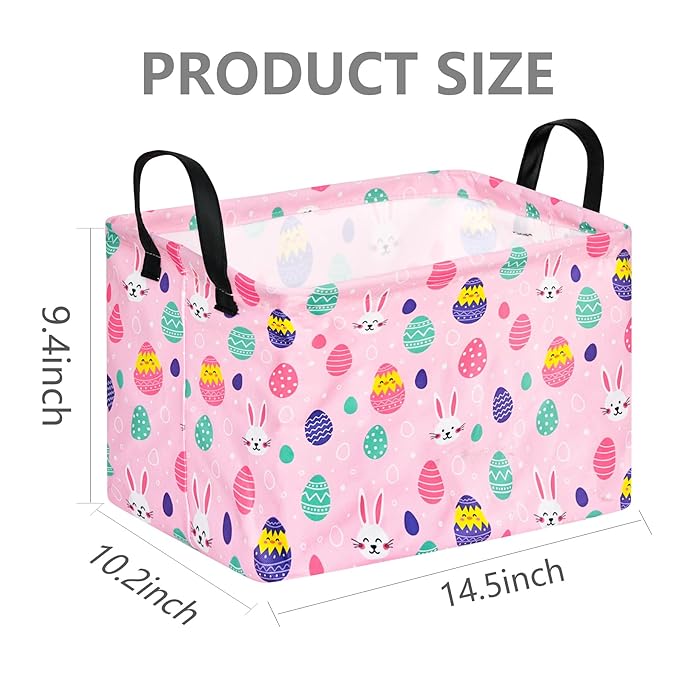 FUULOXE Storage Bin for Shelves Rectangle Closet Baskets Foldable Box - Image 2