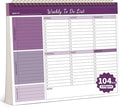ALKALO Weekly To Do List Notepad, 52 Undated Sheets （8.5"×11") Duplex-Printed by ALKALO